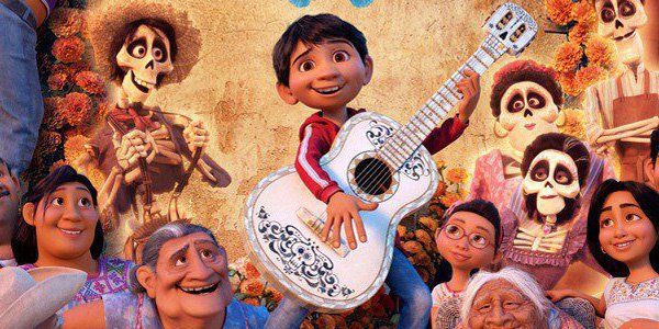 Foto gruppo con vivi e morti per il cartoon Pixar’s Coco